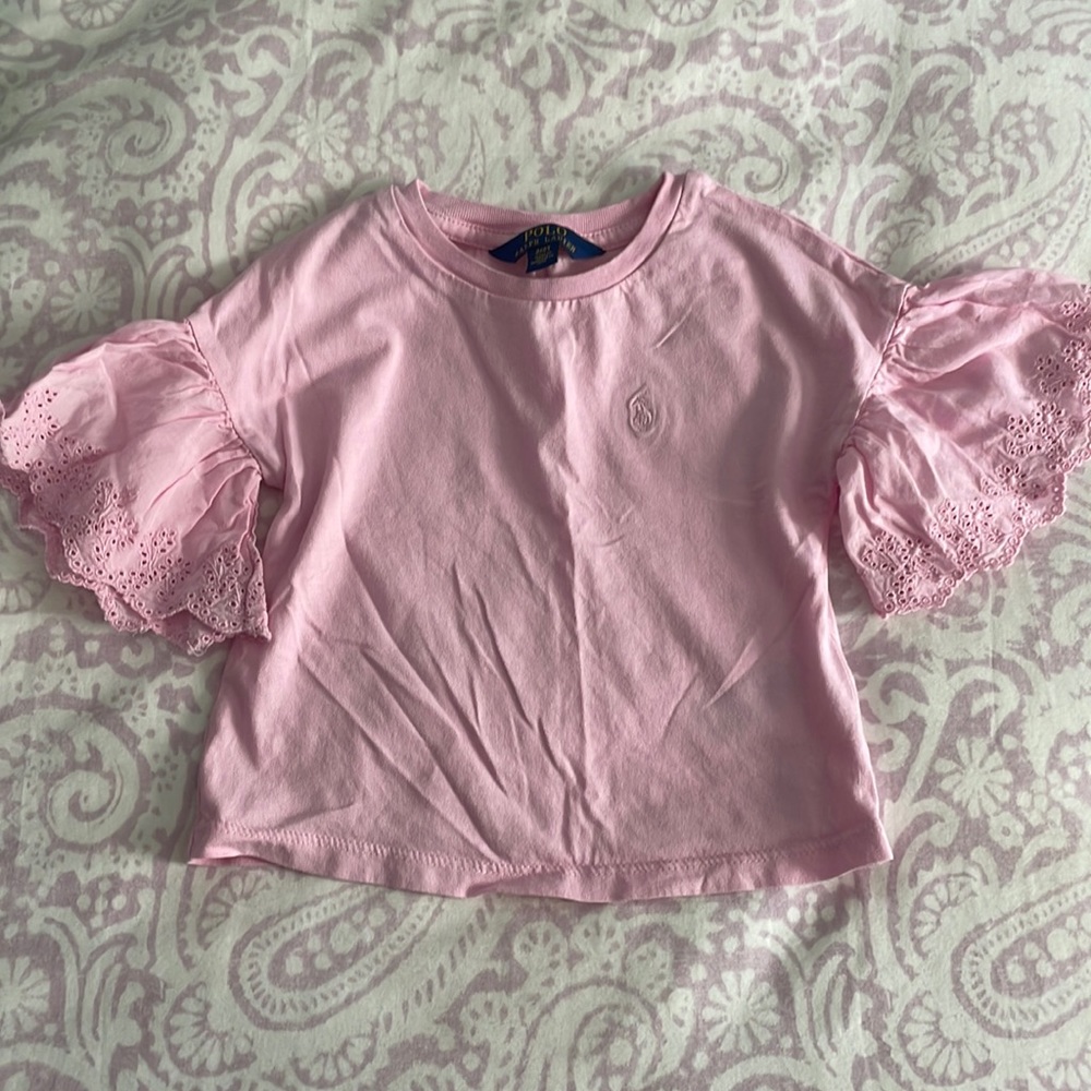 Polo Ralph Lauren Ruffled Sleeve T-Shirt (2T)